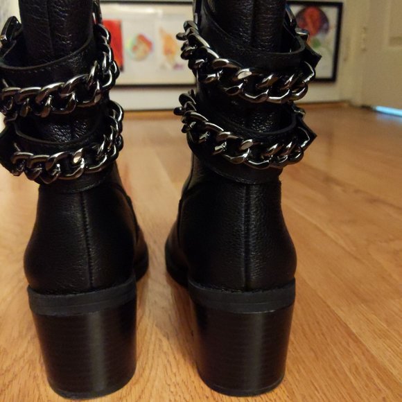 Fergie black Wistful chain Moto boots - Picture 10 of 11